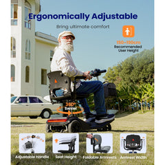 Vocic Lightweight & Adaptable Mobility Scooter - D50