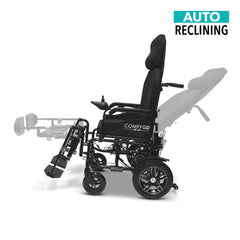 ComfyGo Remote Controlled Electric Wheelchair, Automatic Reclining Backrest & Lifting Leg Rests - X-9