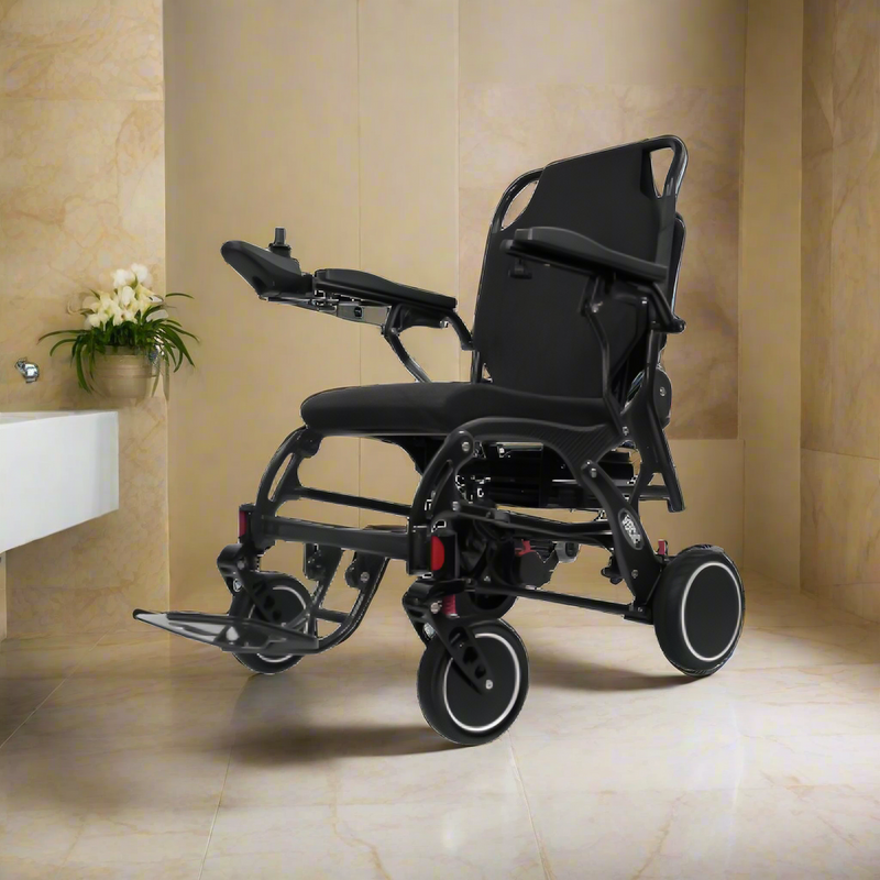 Vocic Foldable Carbon Power Wheelchair with 12AH Battery - V81-12AH-A